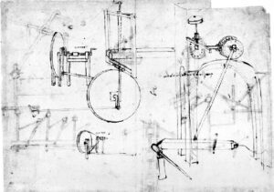 A rough sketch of a treadle powered lathe