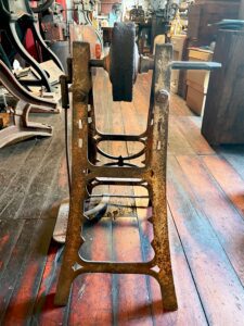 Side view of the Treadle Grinder