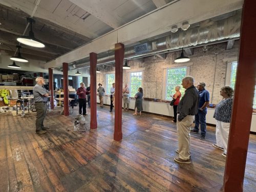 Board seeing the classroom and conference space for the first time (June 2026)