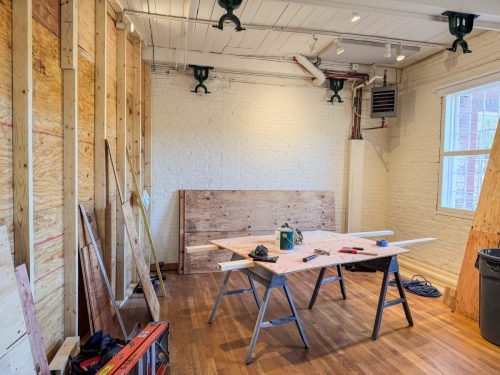 Work area for construction crew (Oct 2025)