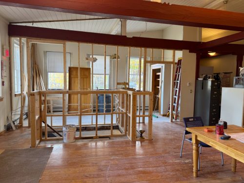 Removing wall to reconfigure the office space (Oct 2025)