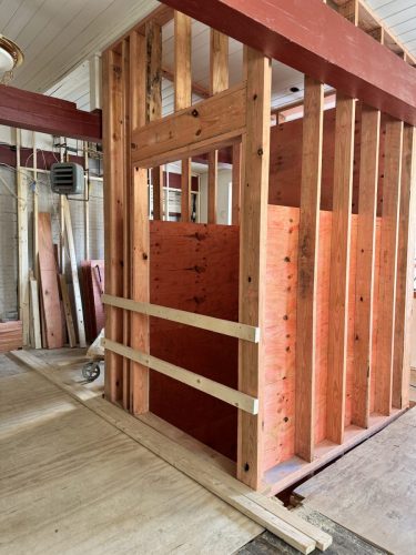 LULA shaft framed on the first floor. (Dec 2025)