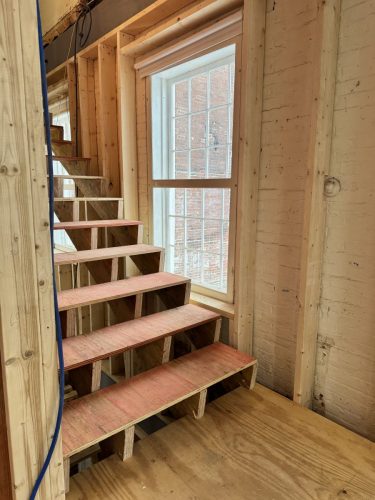 New stairs completed. They wrap around the new LULA shaft, making a much easier ascent. (Dec 2025)