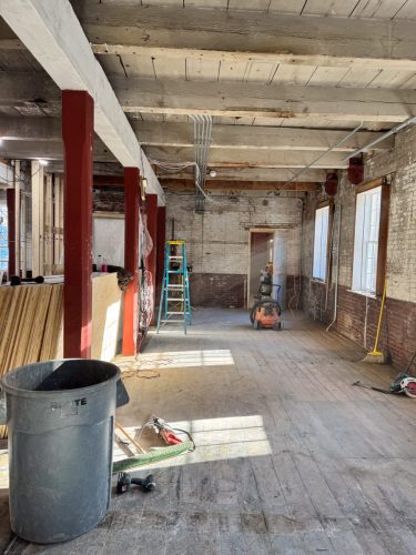 South side of the second floor being prepped for framing (Jan 2026)