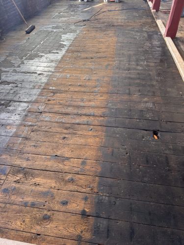 The original floors on the south side of the second floor (Jan 2026)