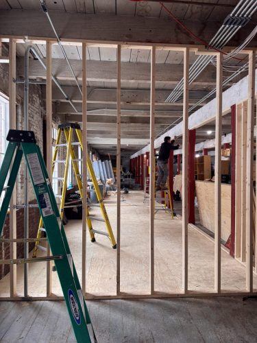 Framing the south side of the second floor (Jan 2026)