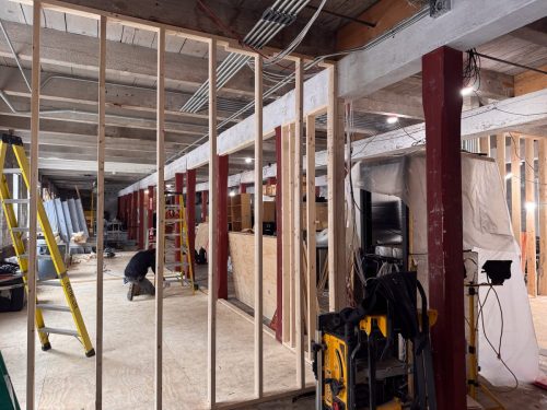 Framing the south side of the second floor (Jan 2026)