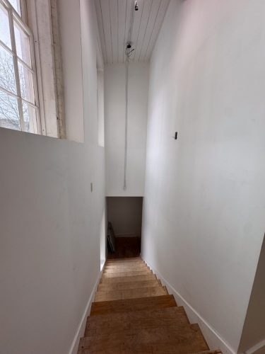 New stairwell dry walled (Feb 2026)