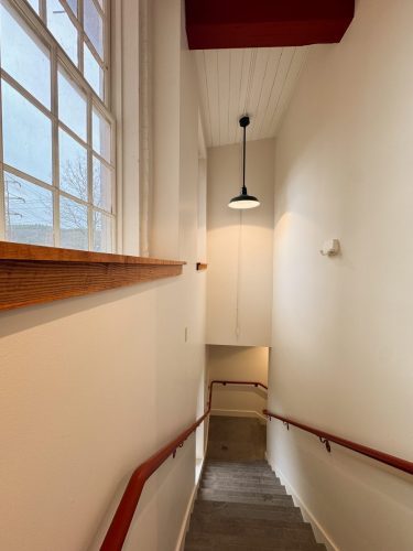 Stairwell painted and lit (Apr 2026)